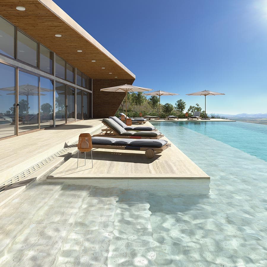 Vives Spanische Fliesen Ceramiche bei HÜTO Fliesen & Natursteine Thomas Hübner Fachberatung POOL Garten Außenbereich Urlaubsfeeling